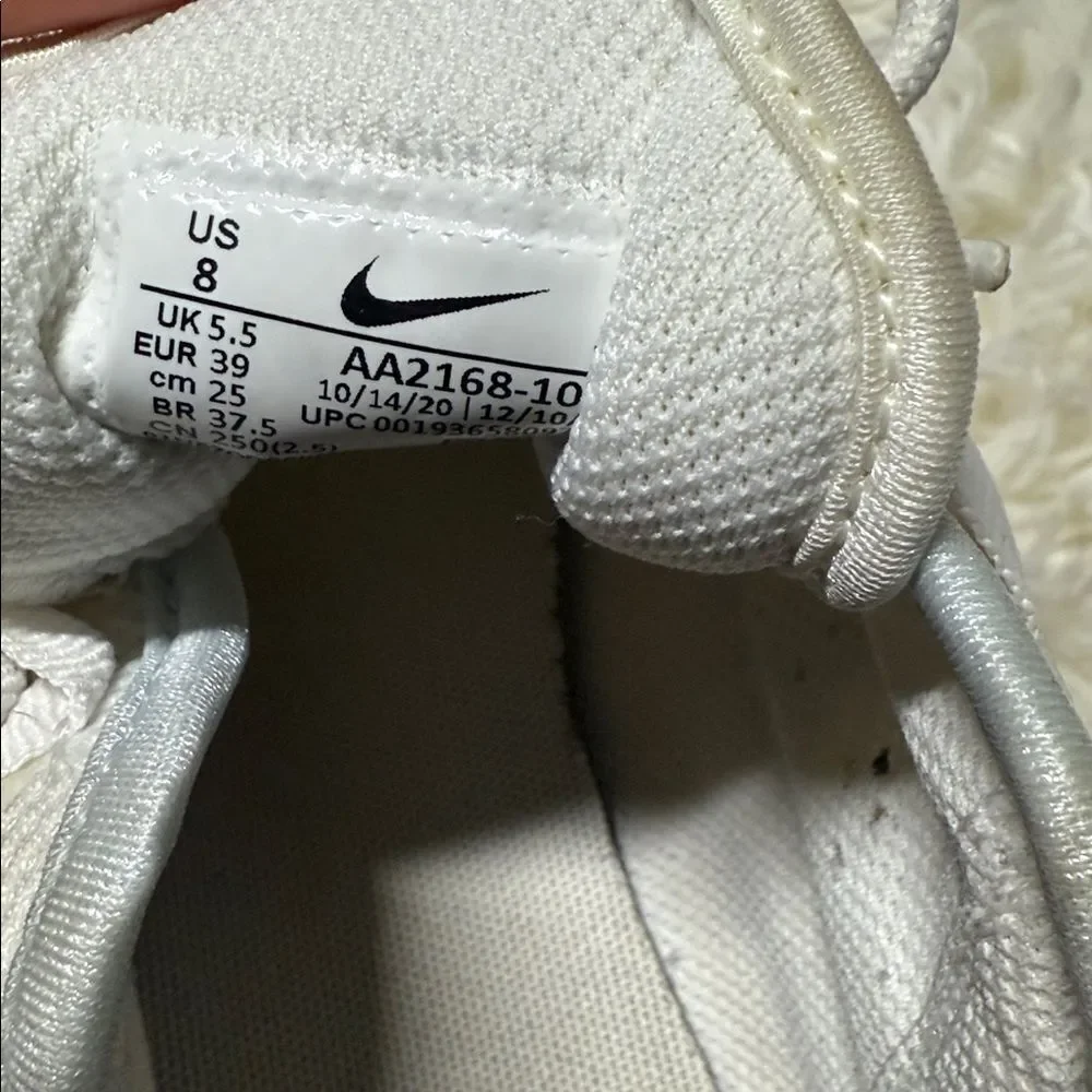 Nike White and Soft Pink Athletic Shoes